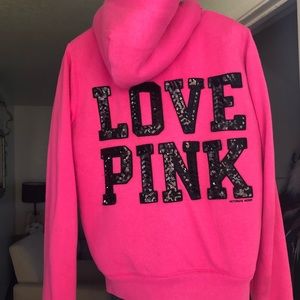 VICTORIA SECRET LOVE PINK HOODIE JACKET